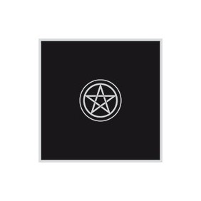 Tapis noir 80 x 80 cm Pentacle