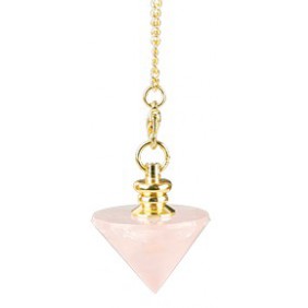 Pendule cône pierre - quartz rose