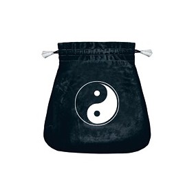 Bourse Velours Ying yang