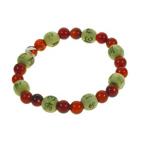 Bracelet perles de karma - Cornaline