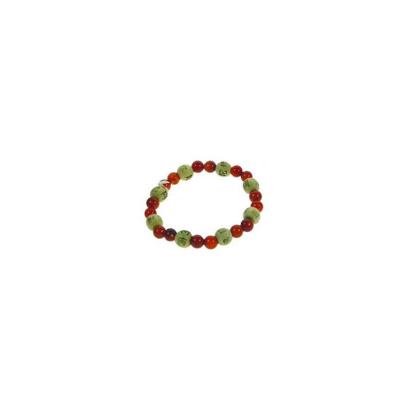 Bracelet perles de karma - Cornaline