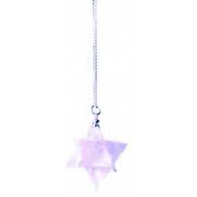 Pendule Merkaba - Quartz Rose